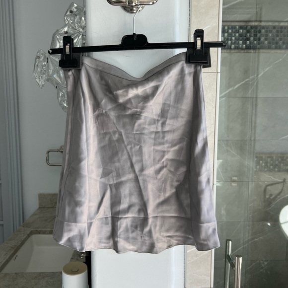 Anine Bing Chrisly Silk Skirt: Ash Violet - Picture 9 of 11